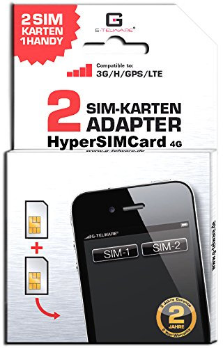 G-TELWARE Hyper SIM Card HyperSIMCard V3/ 4G Dual SIM Adapter Karte Card digital universal mit UMTS Support