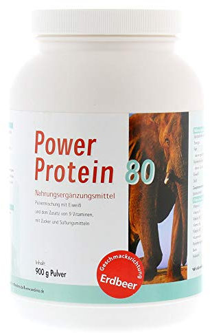 POWER PROTEIN 80 Erdbeer Pulver 900 g