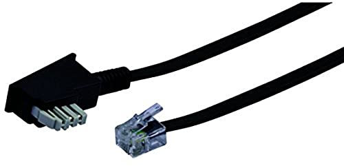 Schwaiger TAE Kabel TAE-N -> RJ11 6P4C 10m schwarz