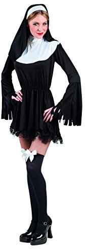 Boland - Kostüm Nonne mit Klettverschluss für Damen | 3-teilig, Nonnen Damenkostüm für Karneval, Halloween, Junggesellenabschiedund Mottoparty