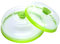 CyberTech Press N Fresh Universal Vacuum Air-Tight Food Sealer Container Plate Platter Lid Cover Topper Dome, Stackable, Safe for Microwave, Dishwasher and Bpa Free 1 9 & 7 inches Green