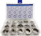 Anelli di sicurezza per alberi, anelli per fori, anelli elastici assortimento kit, c-clip, in acciaio INOX, argento