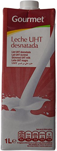 Marca Blanca - Gourmet Leche UHT Desnatada Paquete de 6 x 1000 ml Total 6000 ml