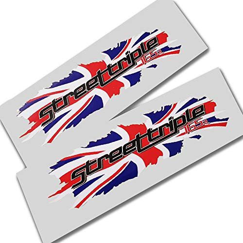 ! Triumph Street Triple 765 R Union Flag Design, Grafik-Aufkleber, 2 Stück