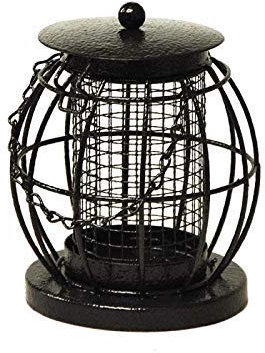 HomeZone Mini Cage Bird Feeders Hanging Squirrel Proof For Nuts And Peanuts Heavy Duty Feeder For Birds Wild Animal Feeding Garden Accessories For Birdwatching