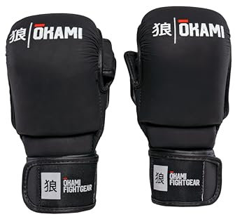 VWPEYY Okami Hi-Pro Sparring MMA Handschuhe Noir - Grappling Freefight BJJ Handschuhe (L)