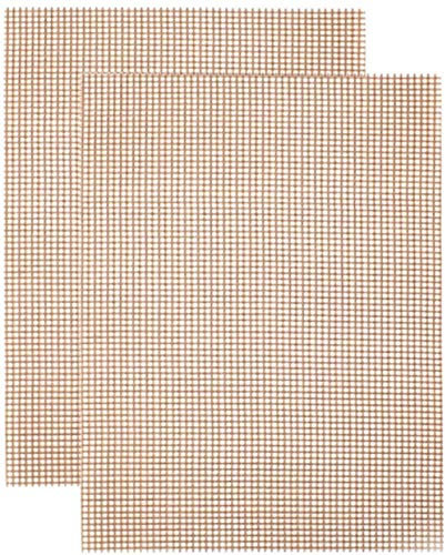 Longsing Maglia per Barbecue, 2pezzi BBQ Griglia Rete Antiaderente Resistente Stuoia di Griglia Resistente al Calore Facile da Pulire per Grigliare Carne, Verdure, Frutti di Mare, Cottura,Forno