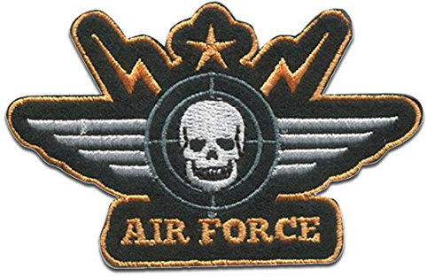 Catch the Patch Air Force Totenkopf Troopers - (Größe: 8,3 x 5,3 cm) – Kultige Aufnäher zum Aufbügeln & Aufnähen – Für Jacken, Rucksäcke, Shirts & Cosplay – Ein Must-have für DIY-Fans