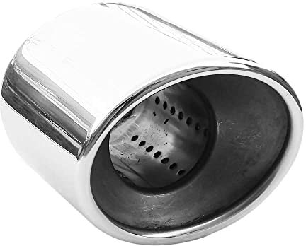 Auspuffblende Endrohr Endstuck Auspuff Blende Schalldampf Sportauspuff Universell Schalldampf Sport Tuning Optik Edelstahl Oval von 36mm bis 50mm
