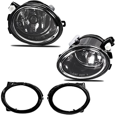 Nebelscheinwerfer passt für 3 Series (HB/SDN/WGN) (E46) 2001-2005/3 Series (CPE/CONV) (E46) 2001-2006/5 Series (E39) 2001-2004 Ein Paar Nebelscheinwerfer Transparent Linse HB4/9006 Leuchtmittel