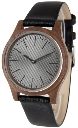 Zeit-Bar Funk-Armbanduhr Damen - Herren, Holzgehäuse