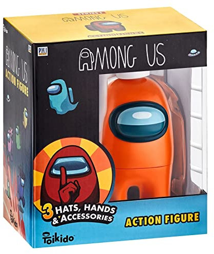 Among Us Action Figure da collezione serie 1 con accessori - arancione