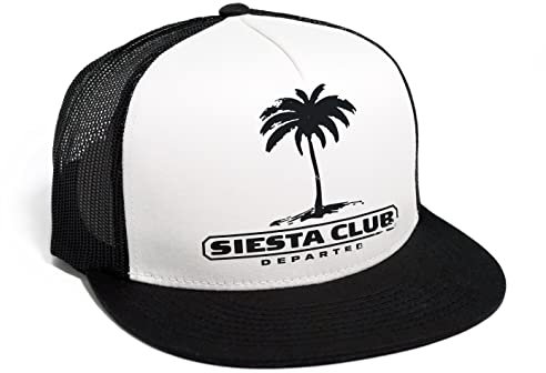 DEPARTED Herren Mesh Trucker Hat mit Print/Motiv - Snapback Cap - No. 253, Black/White