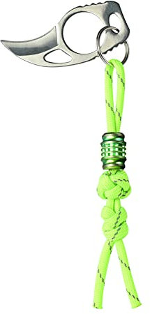 Titan-Paracord-Schlüsselband: Leuchtet 550 Bar im Dunkeln, 6 Glas-Leuchtröhren, 1,5 x 6 mm, CNC-Metall, TC4 EDC Messerperlen