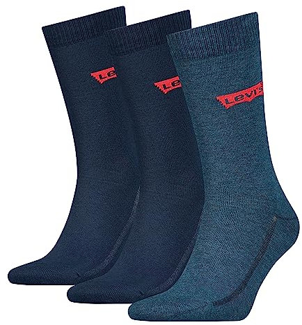 Levi's Classic Chaussettes, Durable Bleu Marine, 43/46 (Lot de 3) Mixte
