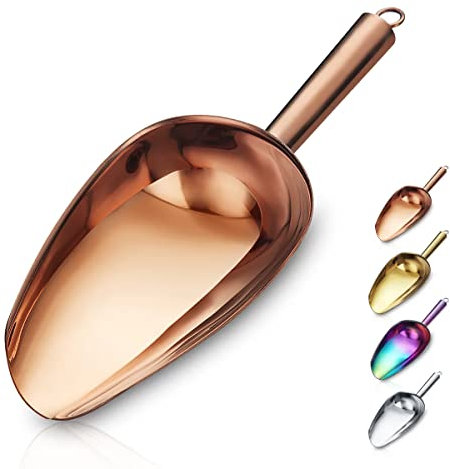 Blissify Ice Cream Scoop (Pack Of 1) – Rose Gold Ice Cream Scooper with Comfortable Handle - Sturdy Stainless Steel Scoop Shovel for Animal Food, Ice Cubes, Ice cream - Kitchen Tools and Gadgets
