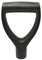 Yililay Manche de bêche Fourche de Jardin Manche de Pelle en Forme de D Poignée en Plastique pour Outils de creusage et de ratissage Noir