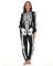 Ulikey Halloween Costume Squelette Femmes, Déguisement Squelette Femme Pyjamas de Combinaison de Crâne Femme pour Halloween, Cosplay, Fête de Carnaval (L, Blanc)
