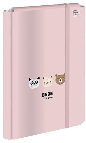 Interdruk - A4 File Box for Children - Rigid Folder with Elastic Strap - Collector's Box with Elastic Band - BB Friends Girls