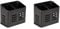 WENKO Besteckkorb Baco, Black Outdoor Kitchen Korb aus pulverbeschichtetem Metall in elegantem Schwarz für Besteck am Tisch, (B x H x T): 16 x 13,5 x 9 cm (Packung mit 2)