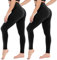 CAMPSNAIL 2er Pack Leggings Damen Schwarz High Waist Sport Leggins Blickdicht Sporthose für Gym Yoga（2er Pack- Schwarz，4XL