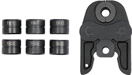 Pinza crimpatrice per tubi compositi, TH16-32 mm, ganasce a pressione in acciaio temprato, TH16-20-26-32, set di ganasce per chiavi tubolari, 2,5 kg, ideale per plastica in alluminio, PEX, tubi PB