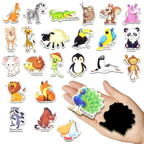 42PCS Foam Fridge Magnets for Toddlers, Large Toddler Animal Magnets Toys, Fridge Magnets for Kids, Refrigerator Magnets for Kids, Baby Toddler Magnets for Refrigerator