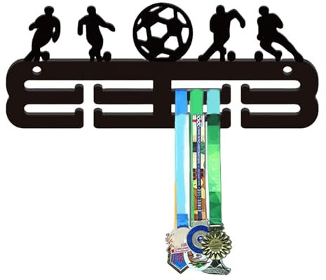 Medaillen-Display-Halter, Trophäen-Aufhänger-Aufbewahrungsregal, Acryl-Multifunktions-Displayrahmen, Schwarzer Display-Aufbewahrungsrahmen, bohrfreier Halter für Swim-Soccer-Auszeichnungen