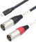 Devinal Cavo audio da USB C a doppio XLR, adattatore convertitore da USB tipo C a XLR maschio, per amplificatore, altoparlante, console mixer, ecc. 3 m
