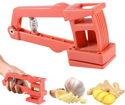 Manuelle Knoblauchpresse, Knoblauchschneider, Knoblauchzerkleinerer, gleichmäßig geschnittener Knoblauchschneider, einfaches Drücken, ergonomischer Griff, Handschneider, Küchenhelfer, Werkzeug