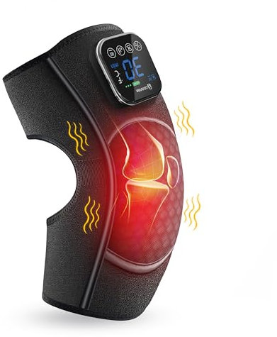 COMFIER Birthday Gifts for Women Cordless Knee Massager with Heat for Joint Pain Relief, Vibration Knee Support Brace, Christmas Gifts for Men Him, Gifts for Boyfriend, Mom,Mens Gifts