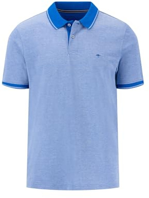 FYNCH-HATTON Piquè-Poloshirt in Two-Tone-Optik Strong Blue/XL