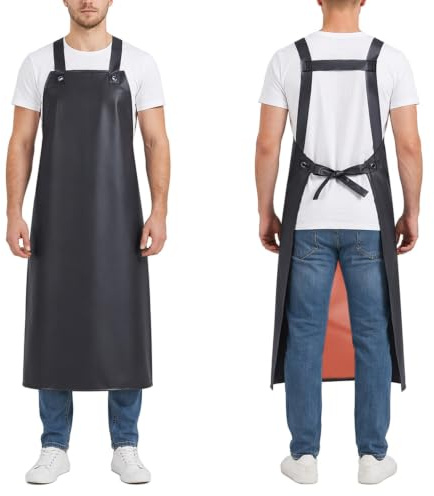 Molaxhome Waterproof Oil-Resistant Vinyl Apron Chef Apron for DishWashing