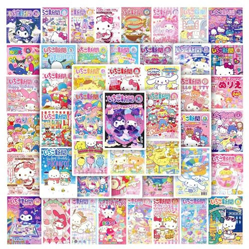 Anime Aufkleber, Packung mit 50 wasserdichten Vinylaufklebern mit Kawaii /-Aufklebern, Graffiti -Aufklebern für Skateboard, Laptop, Koffer, Helm, Motorrad, Auto, Fahrrad
