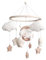 Mobile Baby Bettglocke mit Schafe, Sterne, Wolken, Mond Mädchen Hängende Mobile Windspiel für Babybett Kinderbett(Khaki Schafe)