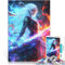 Anime Warrior with Blazing SwordAdults Puzzles 1000 Piece Jigsaws Quiz game for is ideal as a gift for the whole family 38x26cm