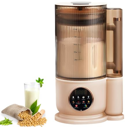 Macchina per Latte di Soia, 1500 ml Macchina per Latte Vegetale Fatto in Casa Automatico Multifunzionale Macchina per Latte di Noci con LED Display Funzione di Pulizia Prenotazione