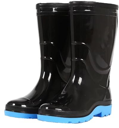 Stivali da pesca, Stivali da pesca, caccia, agricoltura, PVC, neri, diverse taglie UK(10 UK)