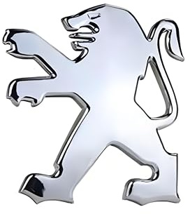 LIUFUMEI Auto Emblem für Peugeot 206 207 307 308 3008 4008 5008 GT-Line, Silberner Löwe Auto Front Grille Kühlergrill Aufkleber Logo Abzeichen Badge Abziehbilder
