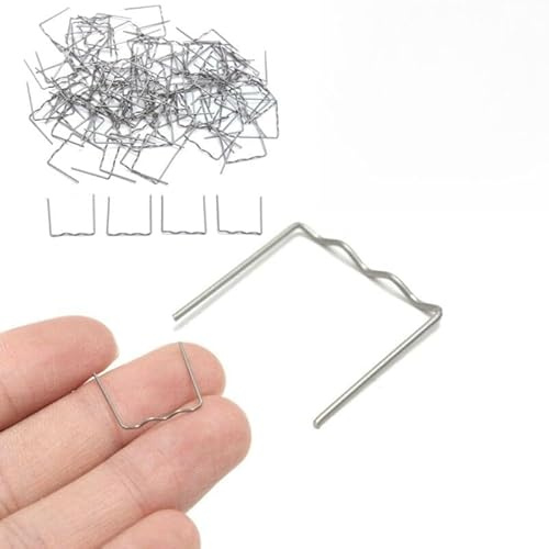 SageFurned Agrafeuse plate agrafes torche 06 mm 100 pcs chaud en acier inoxydable soudure pare-chocs plat pour voiture pour auto pré-découpé RS16 (fil de soudure)