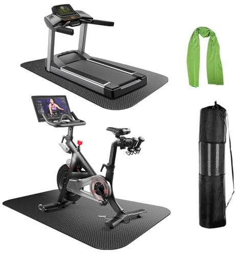 Treadmill Mat,Exercise Bike Mat,Exercise Equipment Walking Pad Mat,Heavy-Duty Protective Floor Mat for Under Stationary Bike,Spin Bike,Fitness Equipment