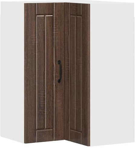 Mhdvray Geschirrspülerfront Lucca Küchen-Wandschrank für Einbau-Geschirrspüler, Spülmaschinenschrank Spülmaschinenblende aus Holzwerkstoff, Brauneiche, 57 x 57 x 80 cm