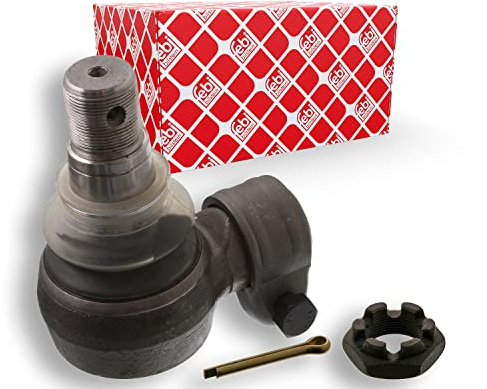 febi bilstein 39455 Ball Joint for steering hydraulic cylinder with castle nut and cotter pin, pack of one