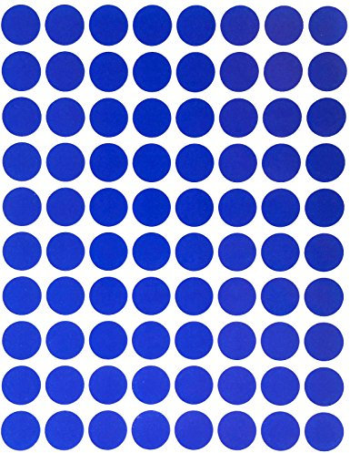 Farbcodierung Etiketten Blau 13mm runde Aufkleber – 1,3cm Klebepunkte 1200 Stück von Royal Green