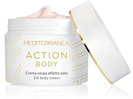MEDITERRANEA COSMETICS Crema Corpo Idratante Con Texture Spumosa al Profumo di Rosa Con Squalene Vegetale, Biopolimeri e Vitamina E, Pelle Liscia e Vellutata – 200 ml