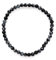 Taddart Minerals – Schwarzes Armband aus dem natürlichen Edelstein Schneeflocken-Obsidian mit 4 mm Kugeln auf elastischem Nylonfaden aufgezogen - handgefertigt