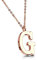 Bungsa BUCHSTABE G Kette Rosegold - BUCHSTABEN-ANHÄNGER G Halskette in Rosegold - Alphabet Kette rosé - aus Edelstahl - Schmuck für Damen, Kinder & Herren
