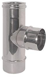 RACCORDO A T 90° PER CANNA FUMARIA ACCIAIO INOX D° 120 CAMINI