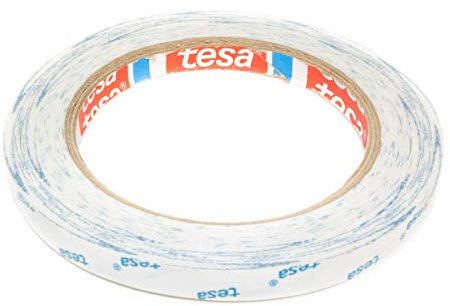 Klebeband doppelseitig für Papier, Fotos, Stoffe tesa 4943 Bastel-Klebeband transparent stark klebend mit Vliesträger 9mm x 20m