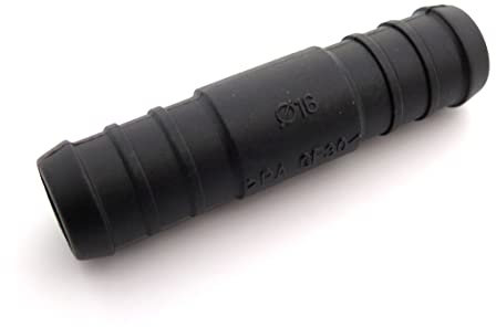 227s - Deux raccords de tuyaux - droit - tuyaux d'eau/carburant/reniflard - résistant à des températures entre -30 et + 140 °C - 16 mm